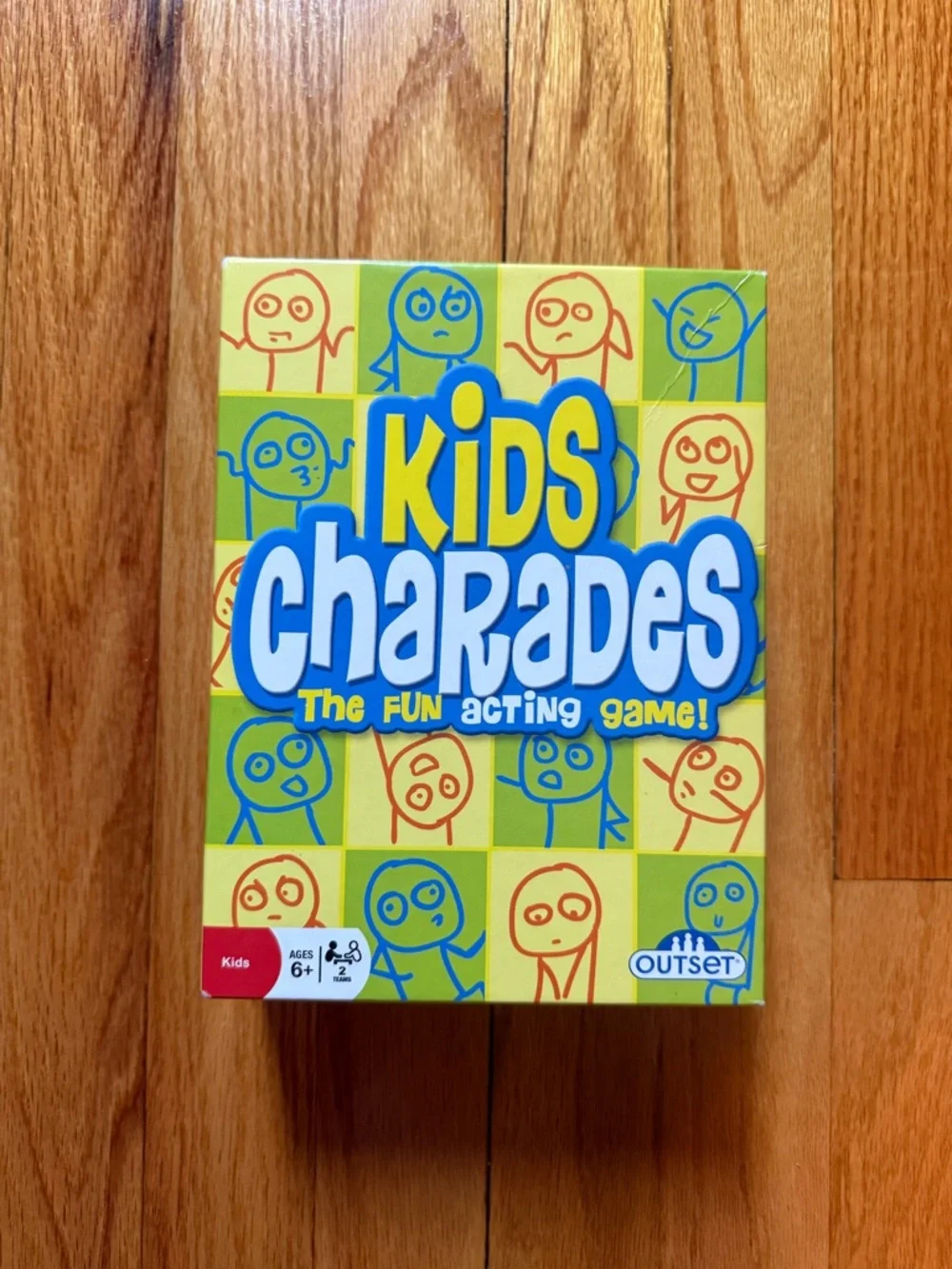 Kids Charades Board Game by Outset - Yellow/Blue
